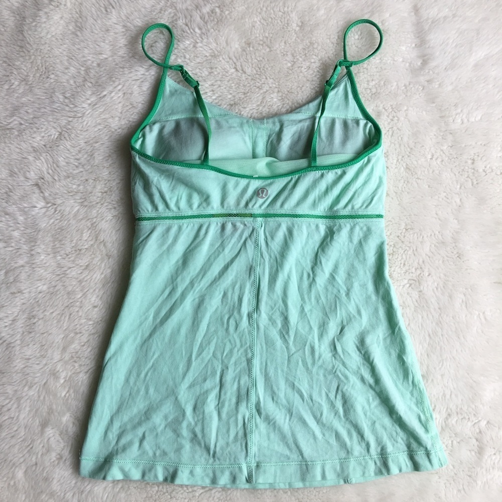 Lululemon Mint Green Spaghetti String Tank Top 4